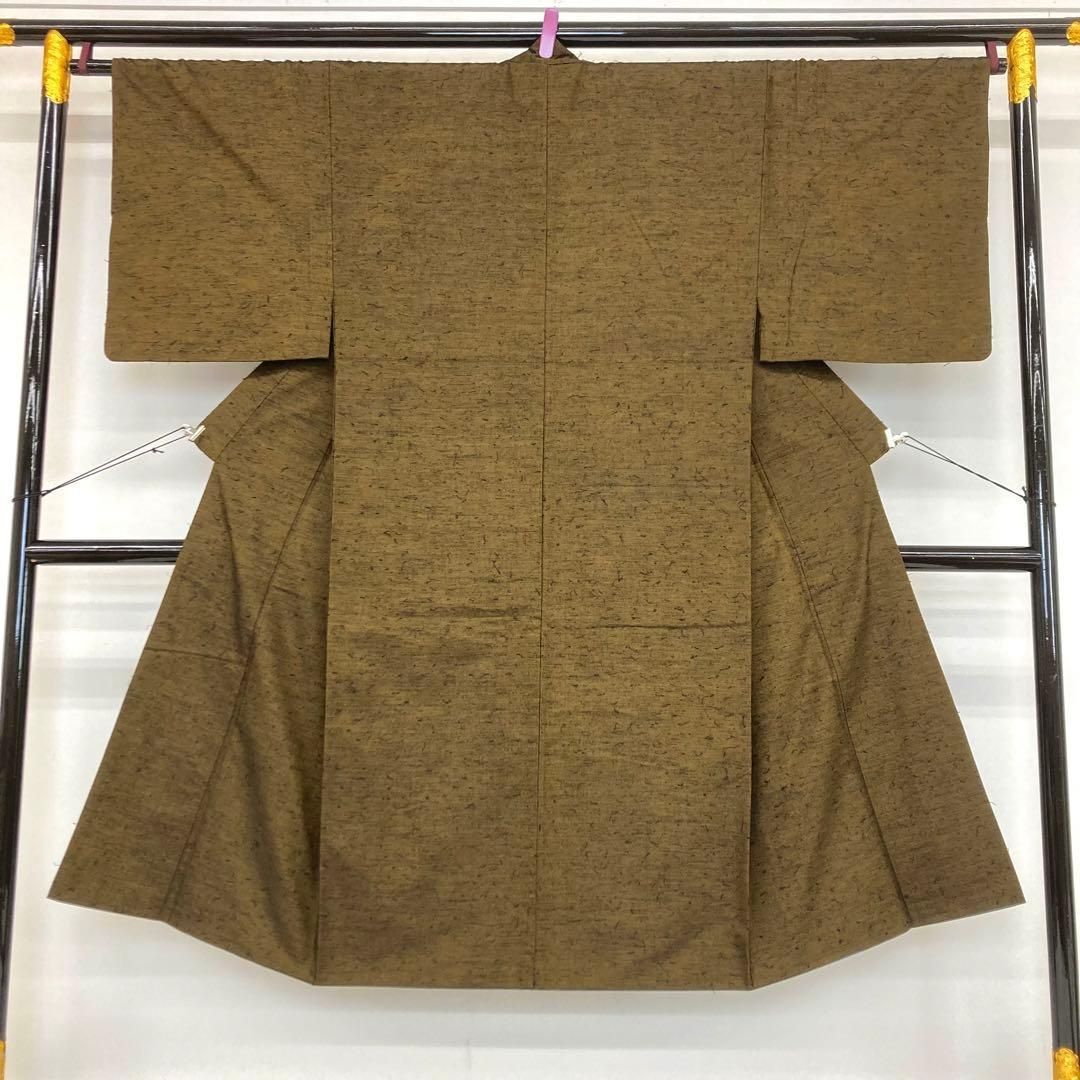 着物と帯 時流】M241247◇ひげ紬 男性用アンサンブル◇珍色 緞羽 美品 