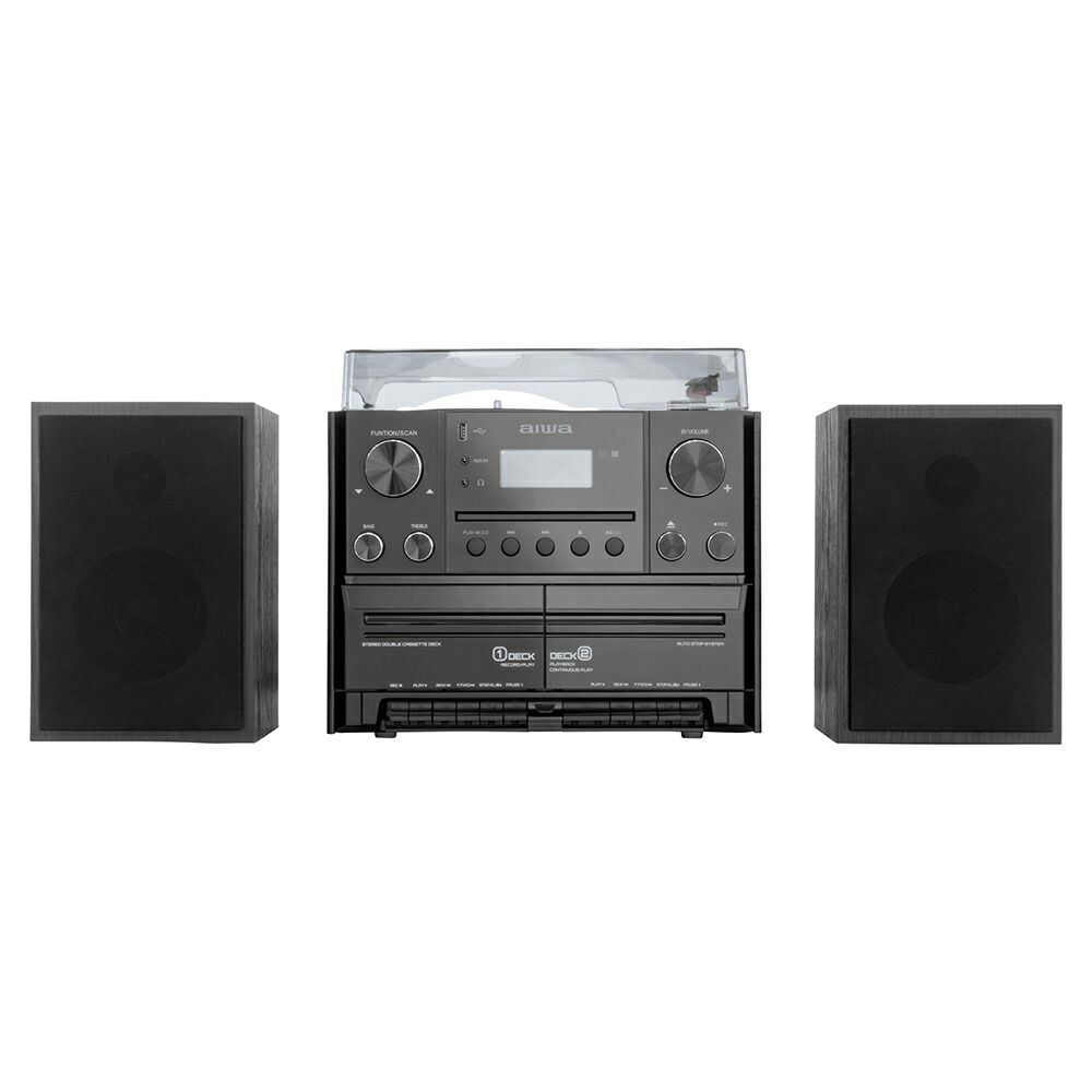 新品】 aiwa マルチコンポ レコード CD ダブルカセット ワイヤレス FM