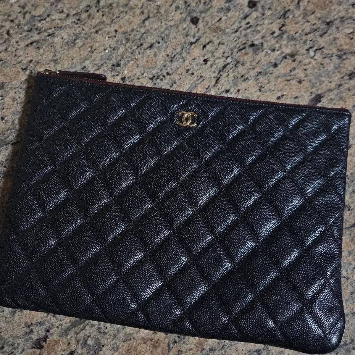 シャネル キャビア レディース クラッチバッグ ミディアム