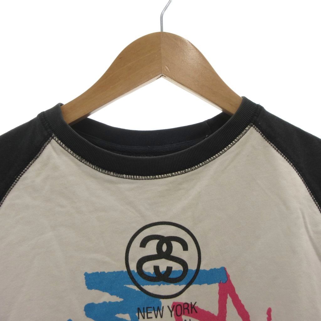 ステューシー STUSSY 00s Y2K ラグランTシャツ カットソー 七分袖
