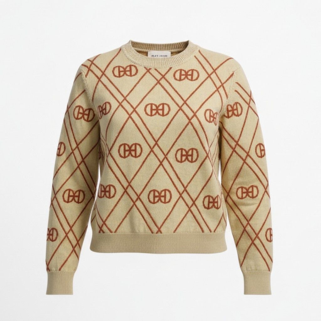 29a9 HERMES エルメス Hロンド カシミヤ ニットセーター クルーネック  