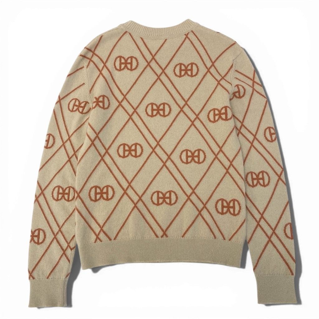 エルメス HERMES Hロンド ニット 衣料品 トップス カシミヤ ベージュ レディース ベージュ系 / ブラウン系 2E2632DT 【中古】 re-her-qo-w-00350_3.jpg