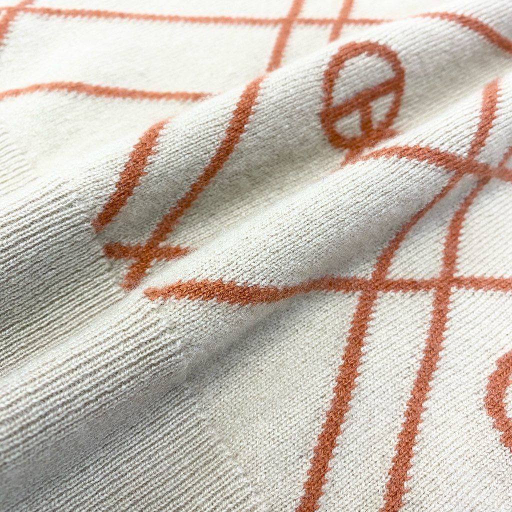 29a9 HERMES エルメス Hロンド カシミヤ ニットセーター クルーネック  