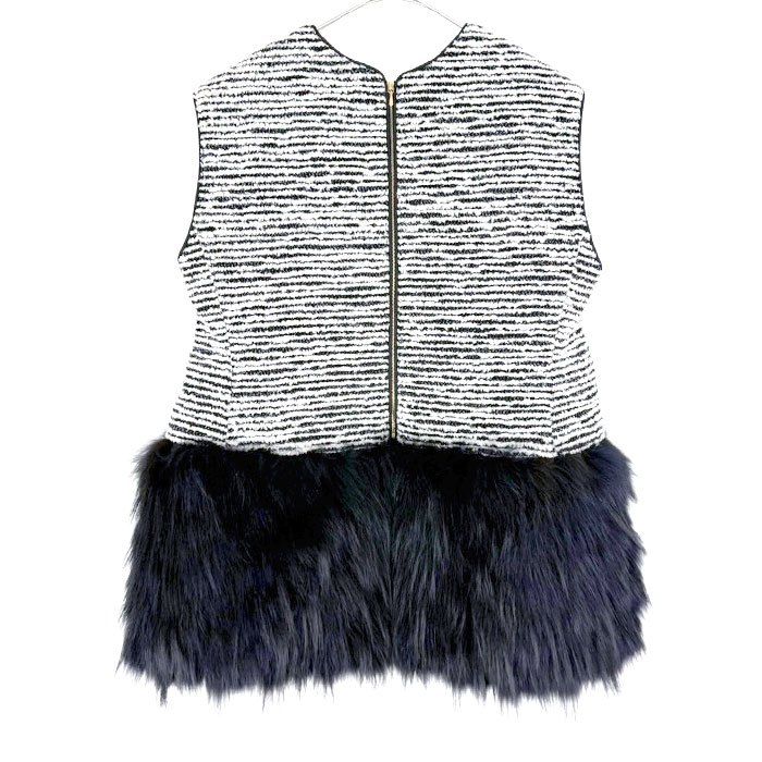 ◇Drawer/ドゥロワー シルク混 ツイード 裾リブ クロップド パンツ