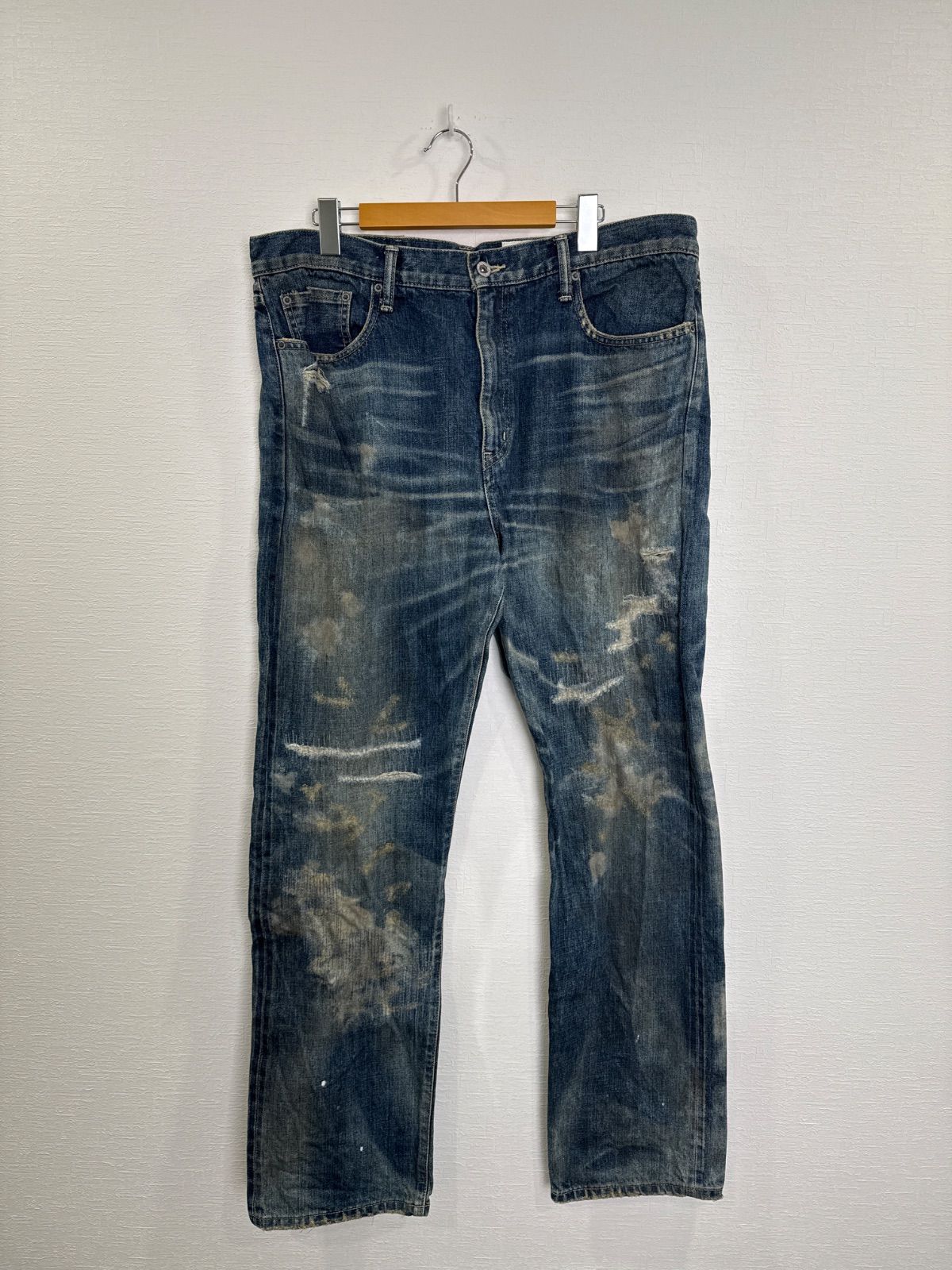 R 00180 ｜ネイバーフッド｜Denim Pants デニムパンツ｜Blue ブルー｜Damage ダメージ｜Cotton コットン｜Y 2 K｜90 S｜古着｜ヴィンテージ｜アメカジ｜一点物｜ トレンド｜フォロー割