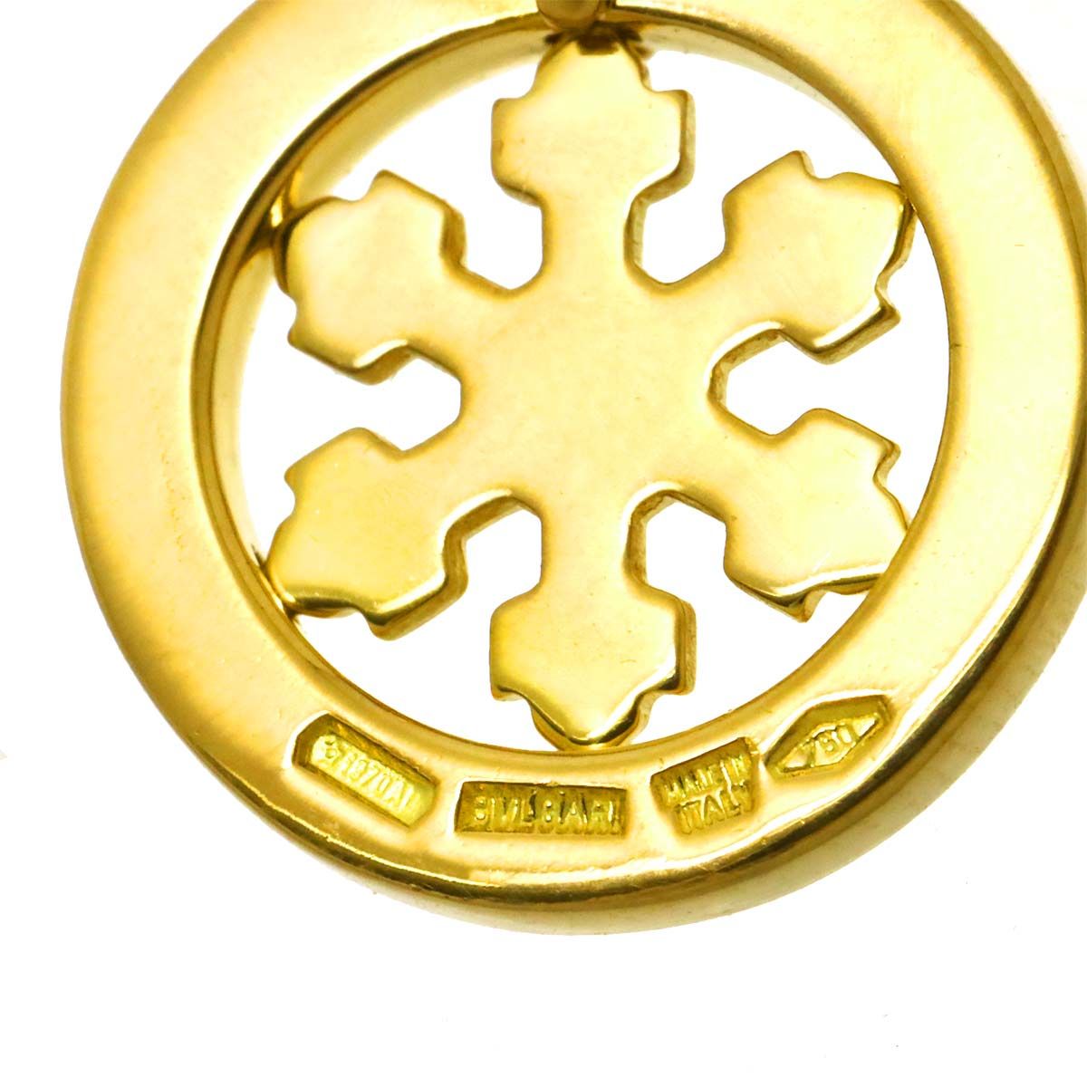 ブルガリ BVLGARI トンド スノーフレーク ペンダント トップ K18 YG