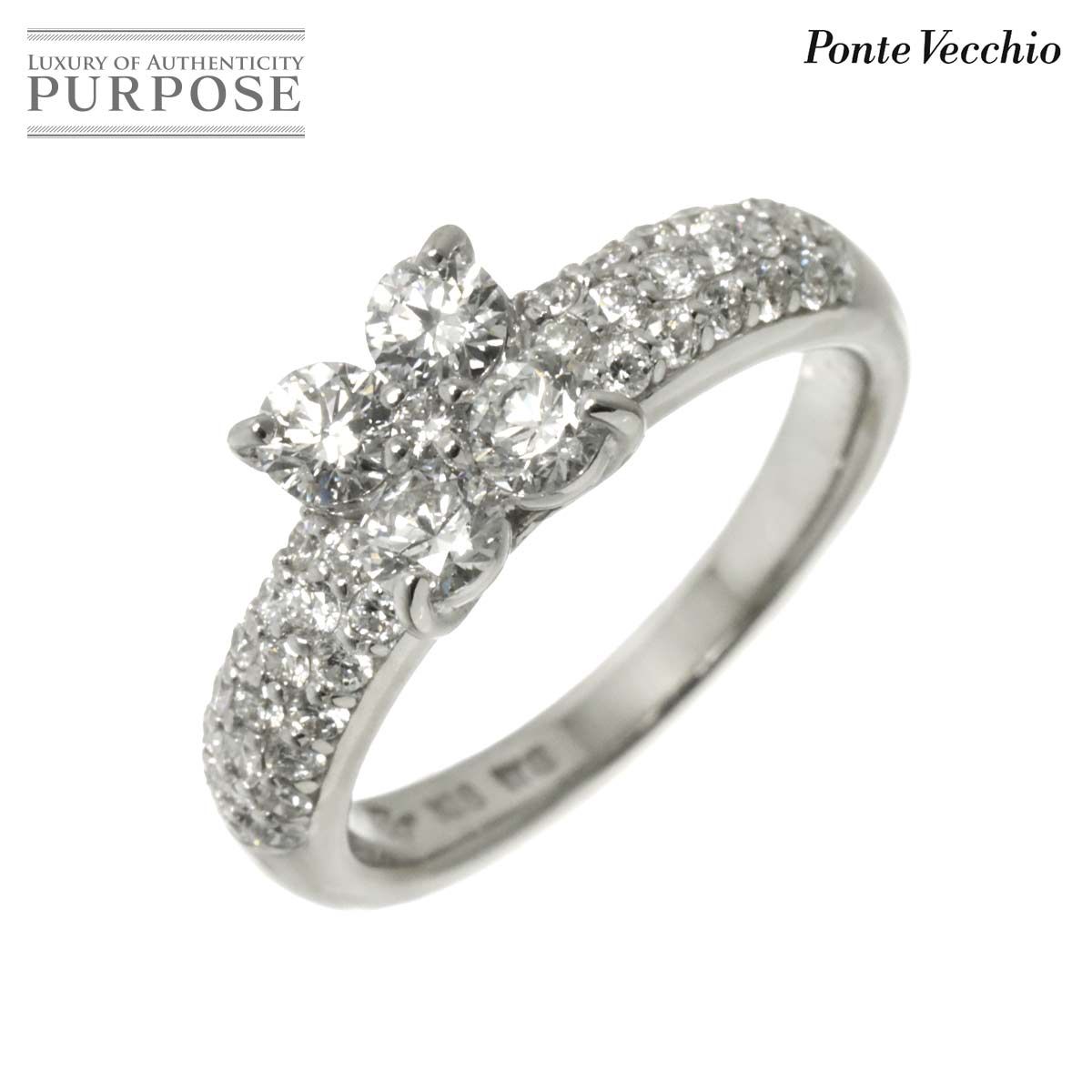 ポンテヴェキオ Ponte Vecchio 10号 リング ダイヤ 1.00ct K18 WG 