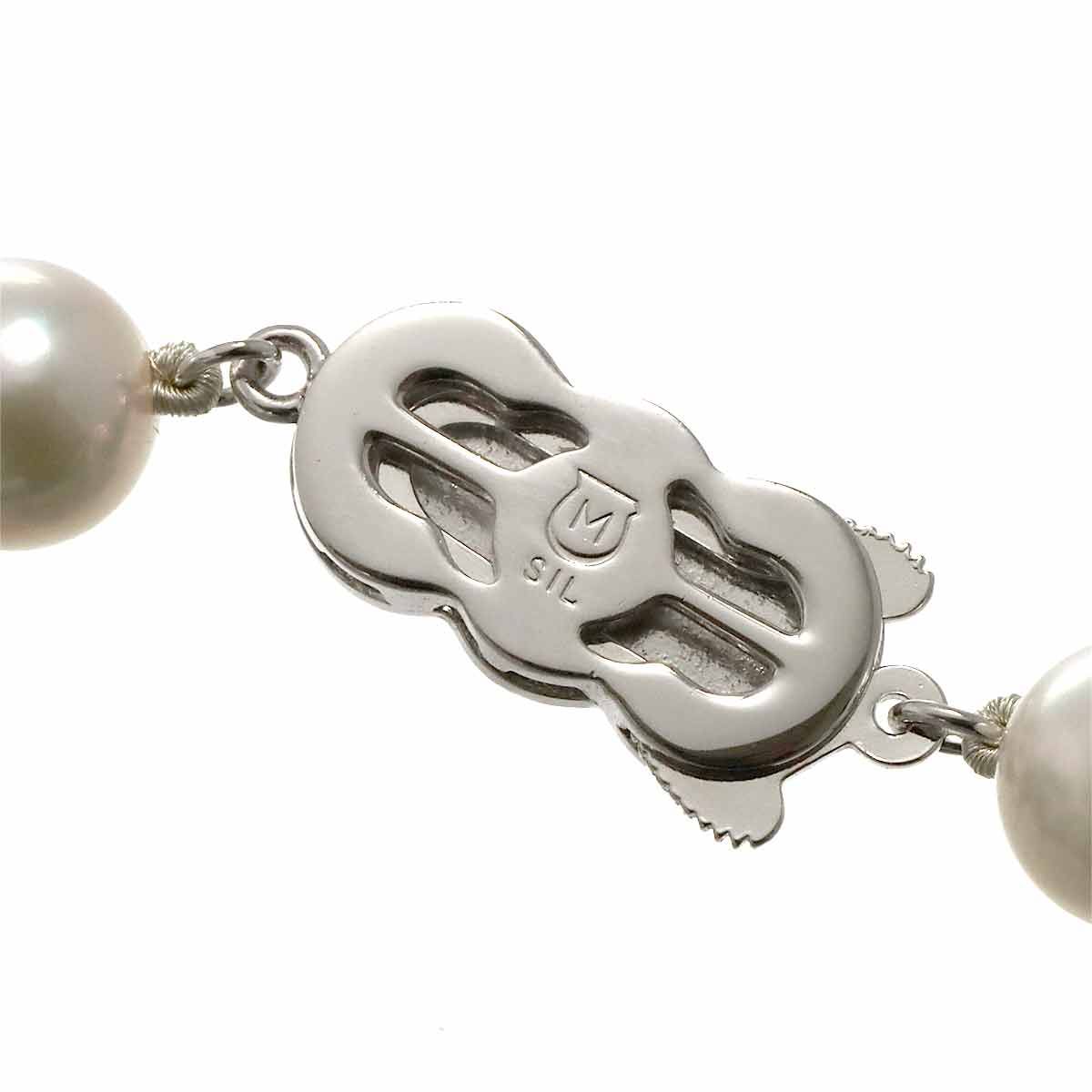 ミキモト MIKIMOTO アコヤ真珠 7.9-7.5mm ネックレス 42cm SV シルバー