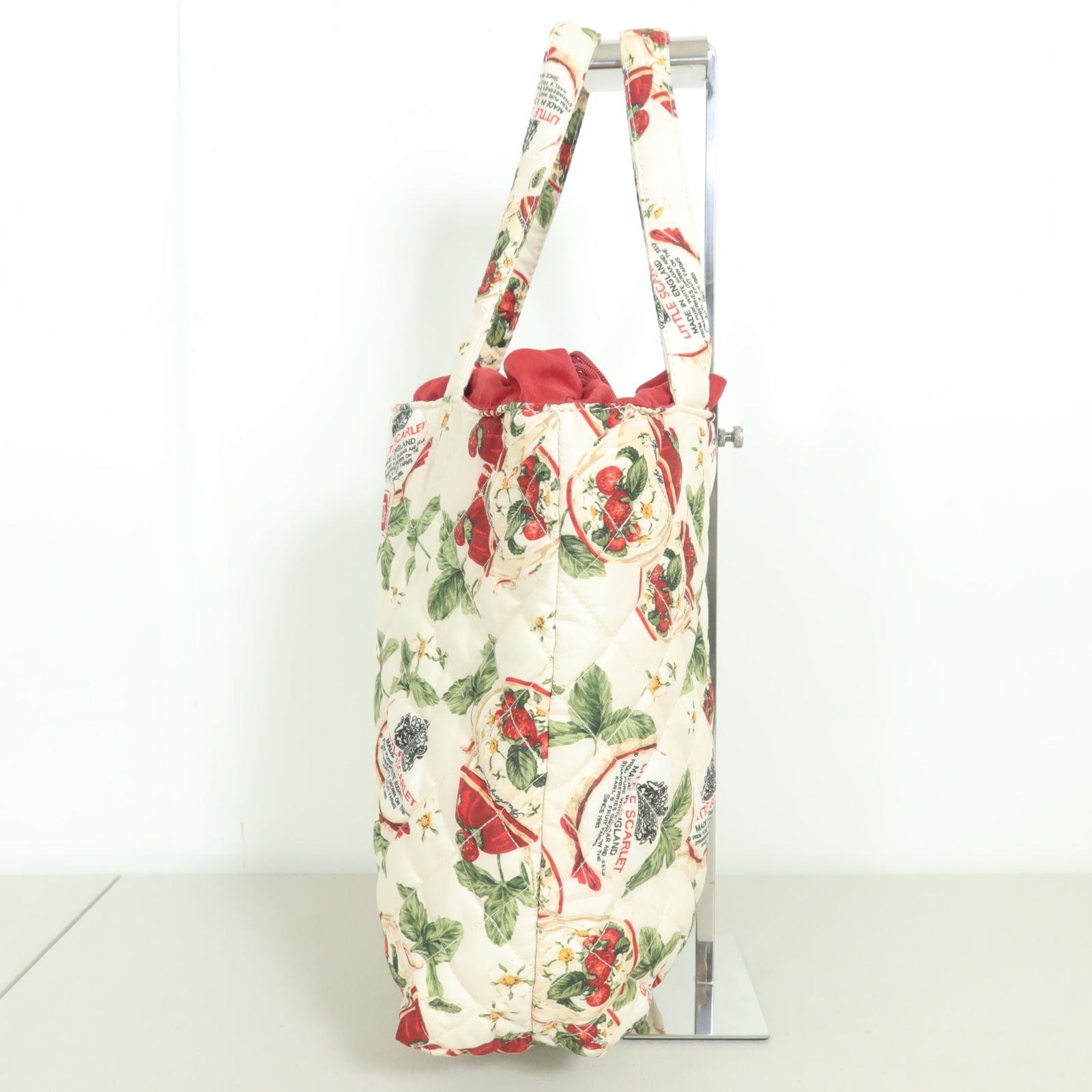 美品】ピンクハウス☆苺ジャム瓶ptが可愛い！ キルティングバッグ 