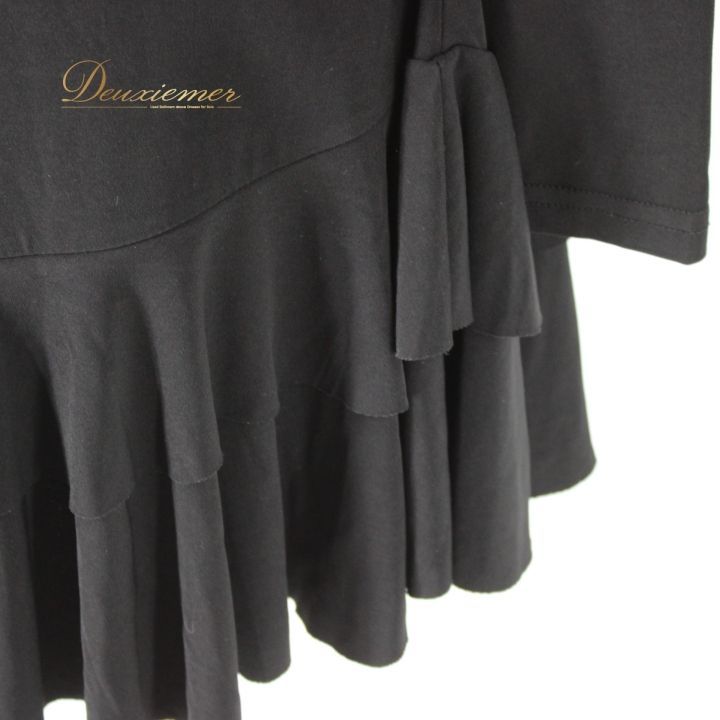 美品 社交ダンス衣装】上下セット ICHIOKU 黒 ブラック ラインストーン