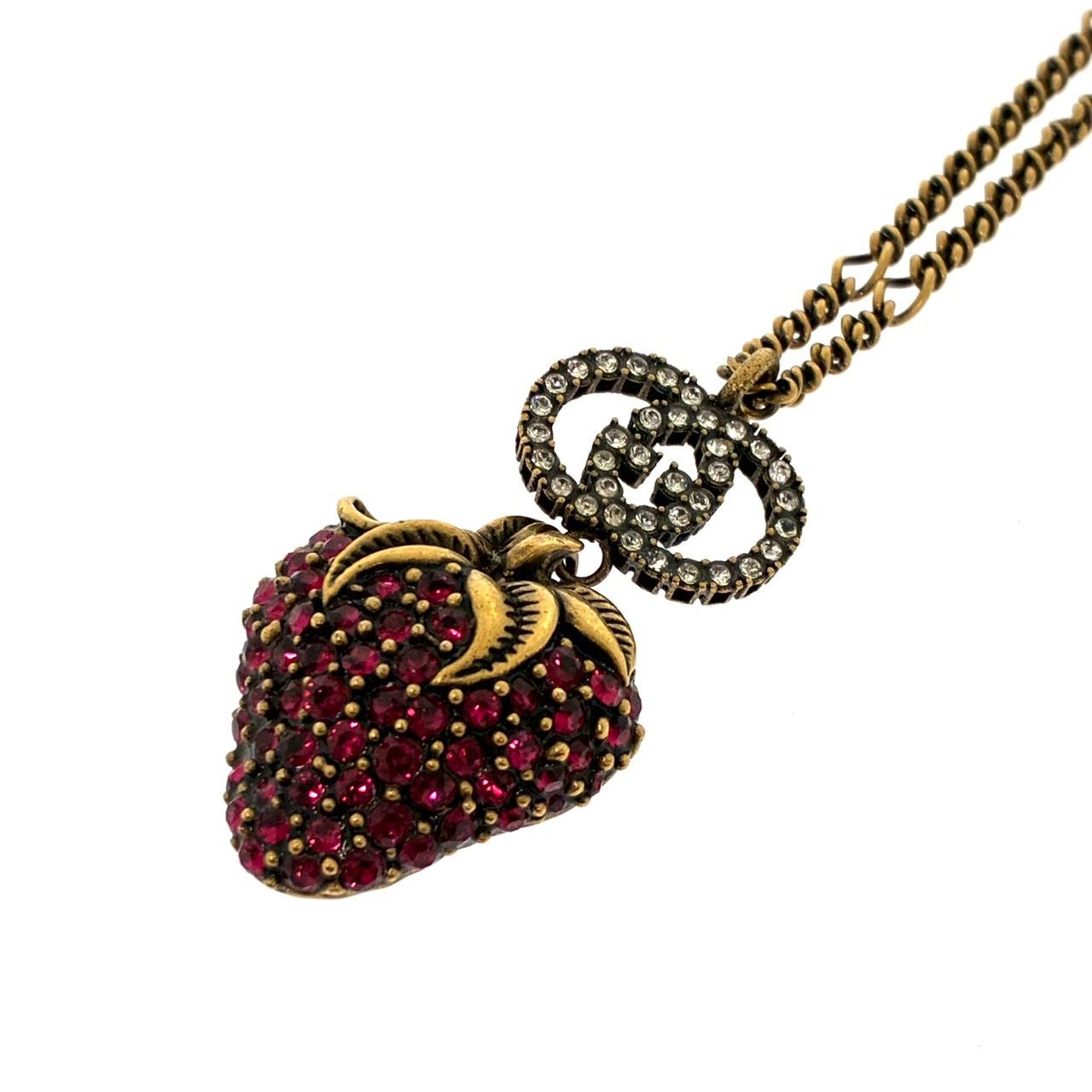 【未使用品】GUCCI グッチ いちご ストロベリー ネックレス 中古・古着通販】GUCCI (グッチ) ストロベリートップネックレス