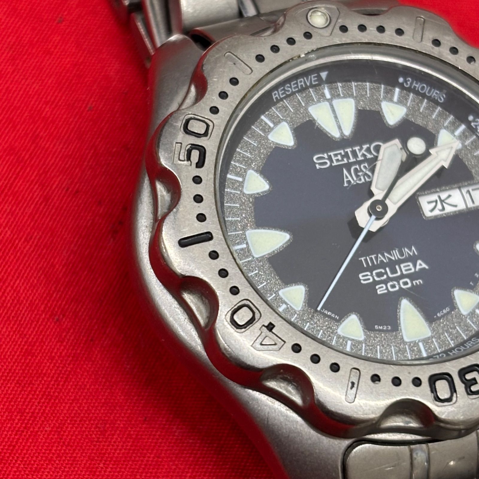 SEIKO AGS TITANIUM SCUBA 200m 5M23-6B40 腕時計 セイコー スキューバ