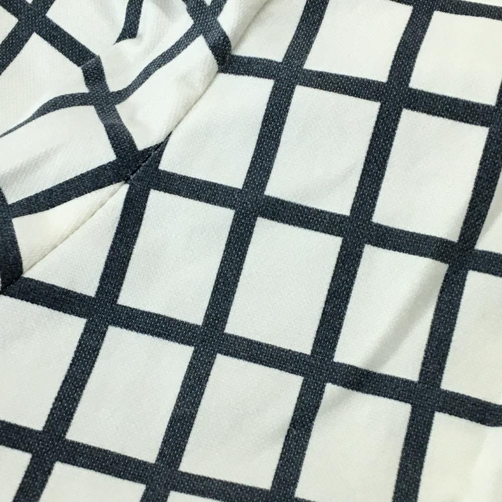 マスターバニー パンツ 白×ネイビー 格子柄 ストレッチ メンズ 5(L