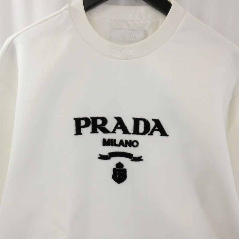 PRADA プラダ クルーネックスウェット UJL207 S221 1Z54 ロゴワッペン
