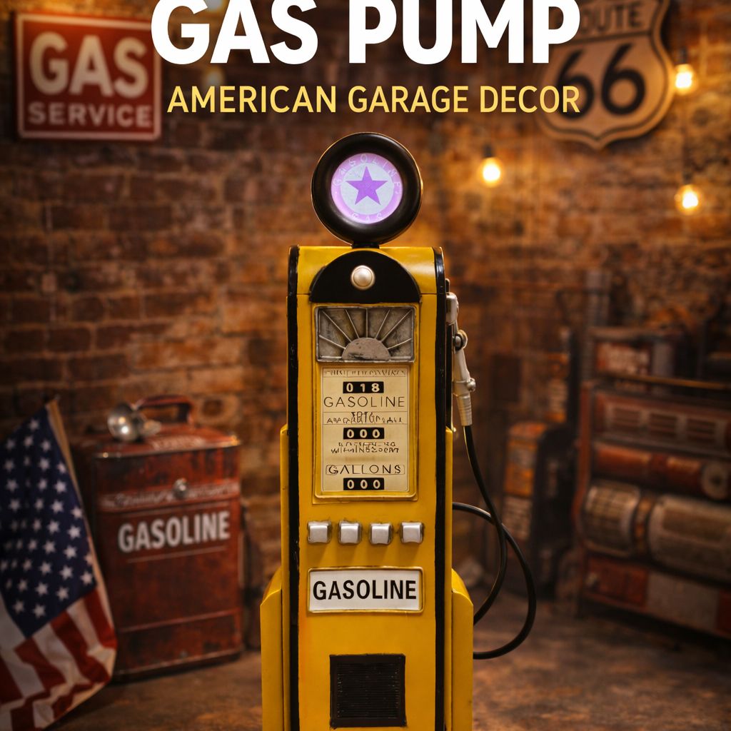 アメリカンヴィンテージ ガスポンプ オブジェ｜イエロー給油機