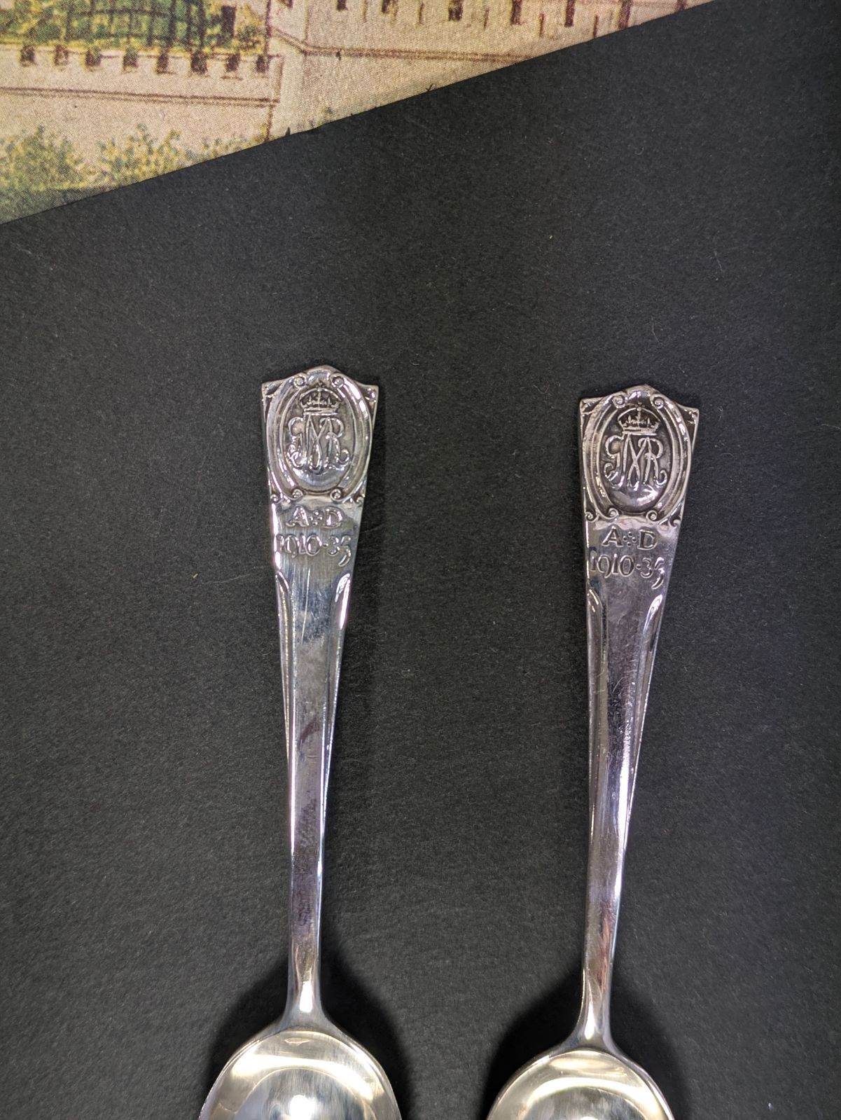 も*ん様 イギリス製 シルバースプーン　ヴィンテージ　スターリングシルバー 刻印 スターリングシルバー イギリス 1935年 ロンドン製 刻印入りティー