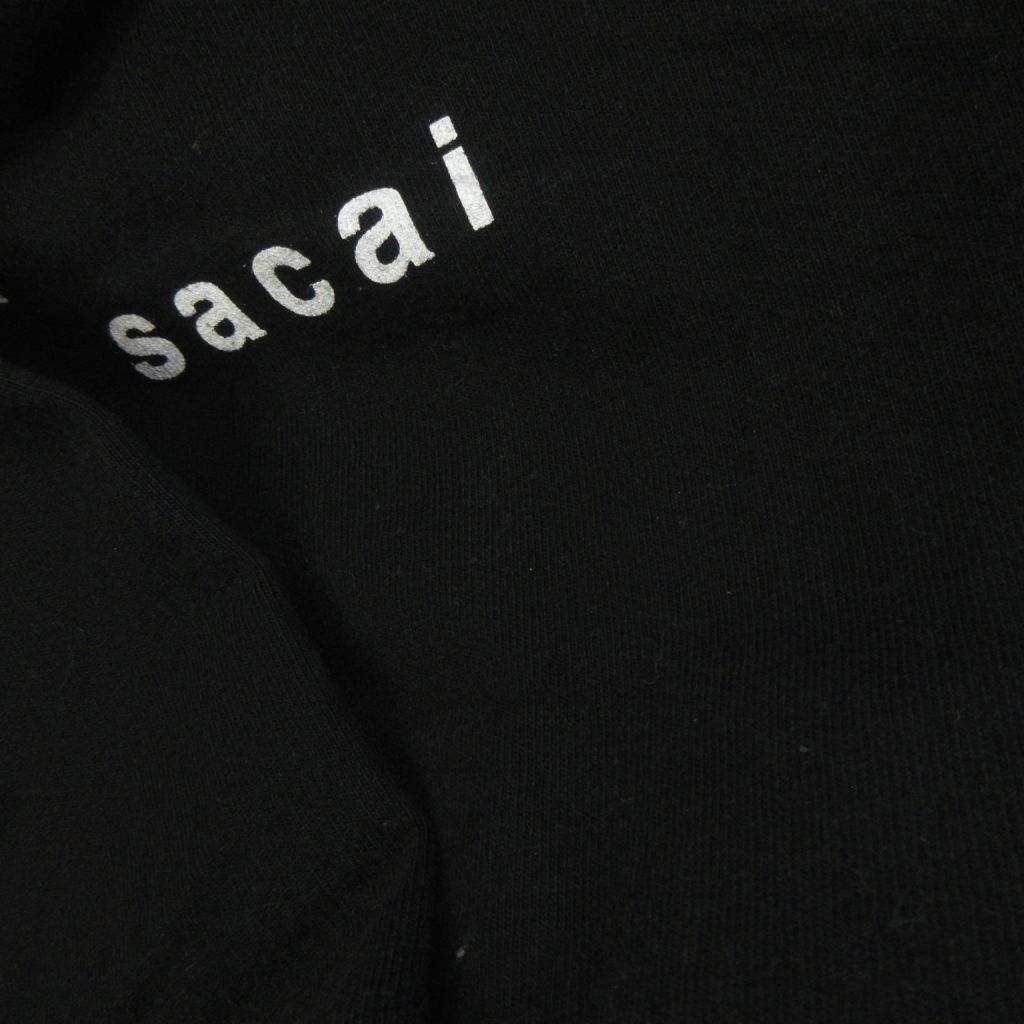 サカイ sacai Tシャツ カットソー 半袖 コットン プリント 21-0291S 黒