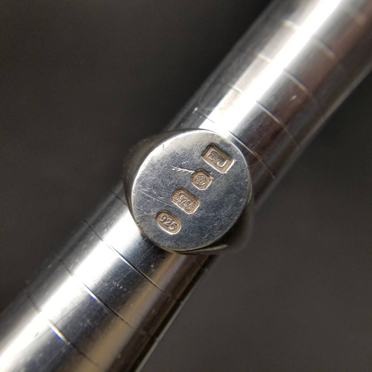  英国 Sheffield Convention マーク 925 シルバー ヴィンテージ オーバル シグネット リング 銀 指輪 重厚感 メンズ Gents Y 25-Q リング 指輪 アクセサリー