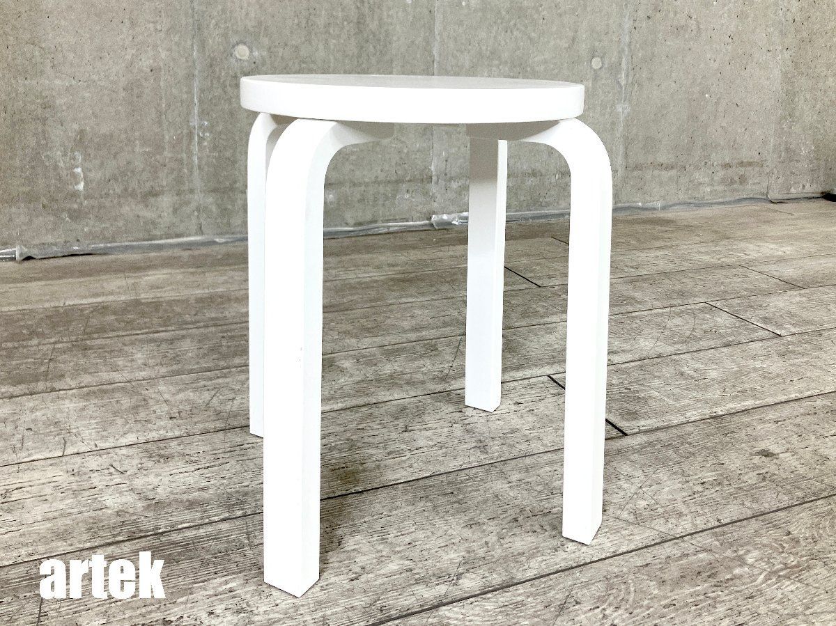 artek|アルテック スツール60 アルヴァ アールト 北欧 フィンランド 4本足 ホワイトラッカー