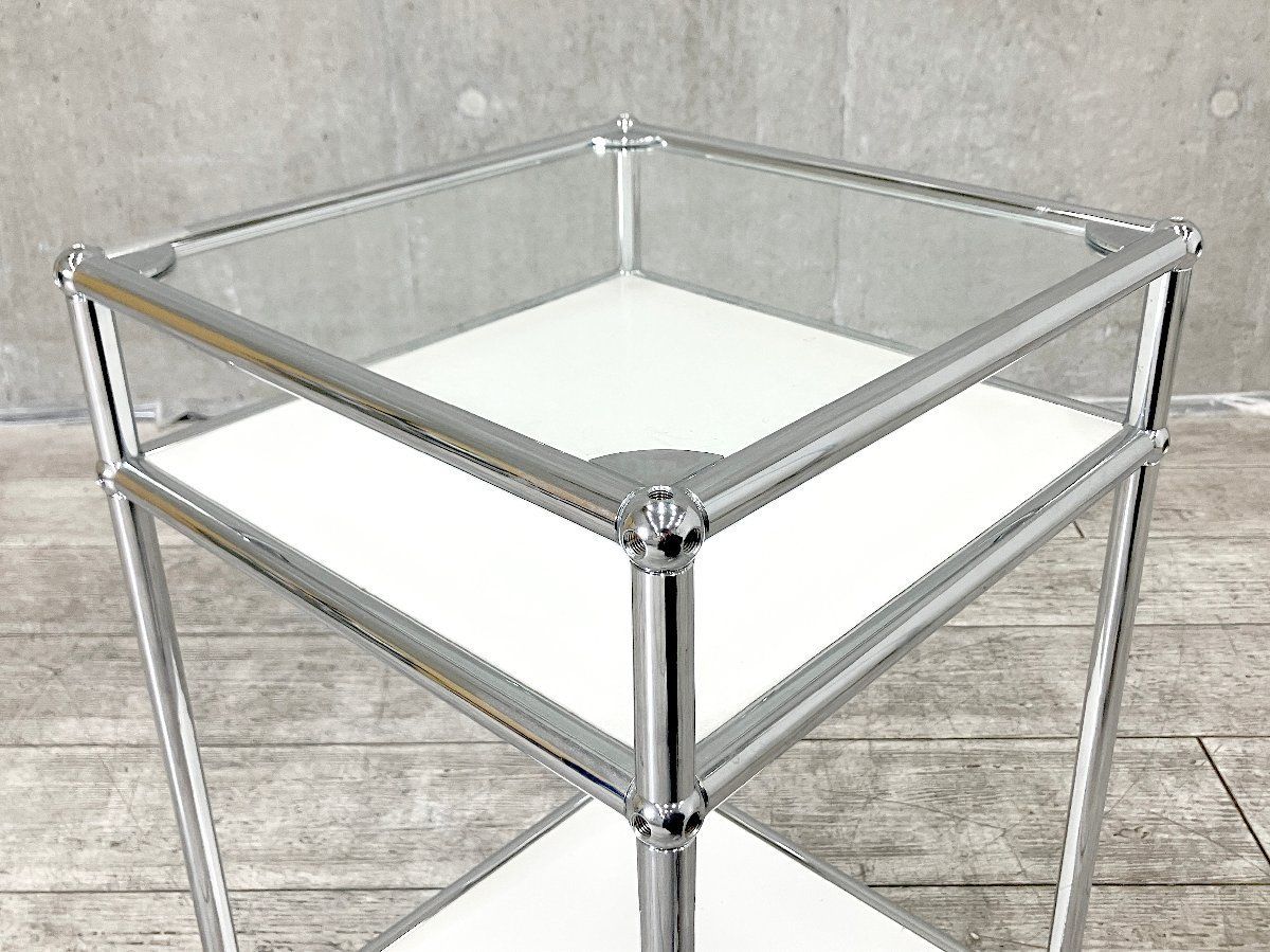 USMハラー□テレフォンスタンド/電話台□ピュアホワイト□1連2段