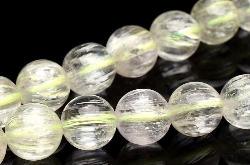 1点物】AAA透明◇キャッツアイ効果 クンツァイト(ヒデナイト) 7.5mm