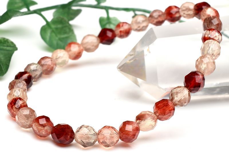 １点物 AAA 数量 聖石 アンデシン 5.5 mm 64面カット ブレスレット パワーストーン 天然石 _U 8662