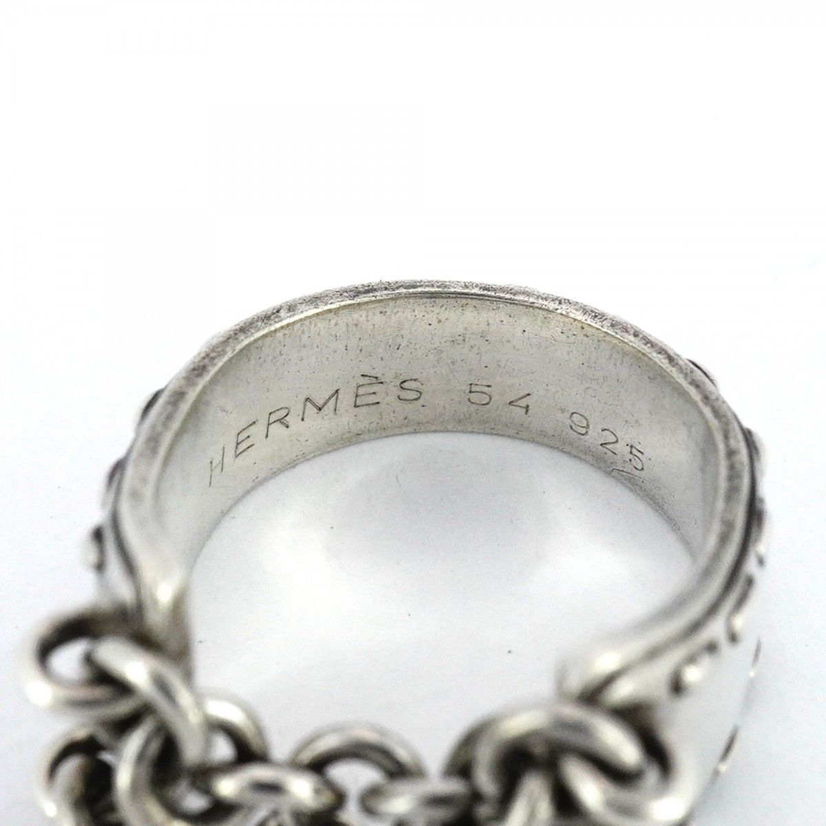 HERMES シルバー リコル 54 HERMES - 【5jpb0622】エルメス リング メキシコ/チェーン シルバー925