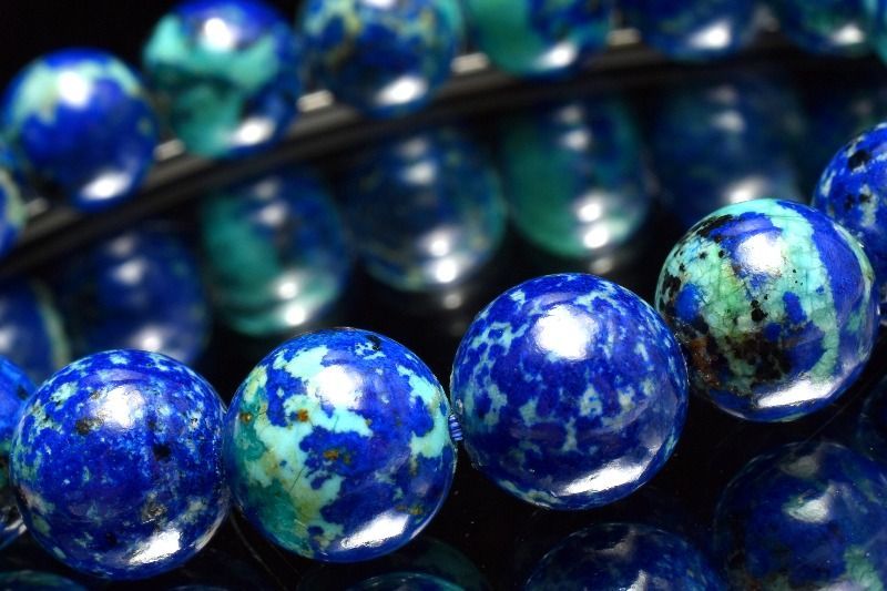  １点物 AA 高発色ブルー アズロマラカイト 10 mm ブレスレット パワーストーン 天然石 _MC 3463 ブレスレット バングル アクセサリー