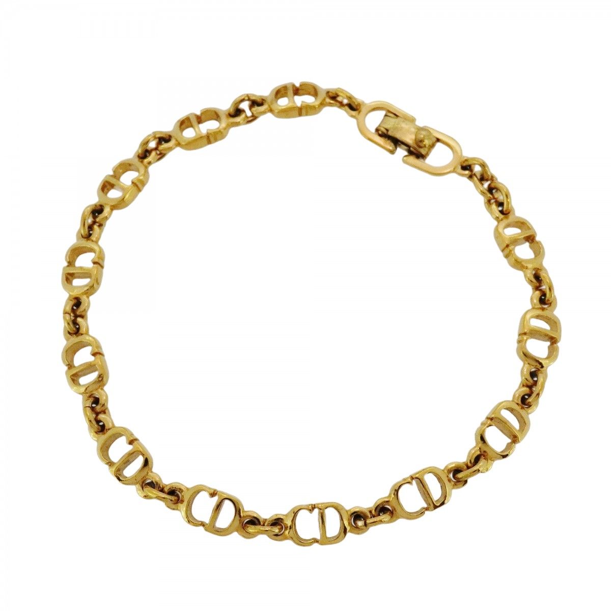 5 jpb 0646 クリスチャンディオール ブレスレット CDロゴ GPメッキ ゴールド レディース