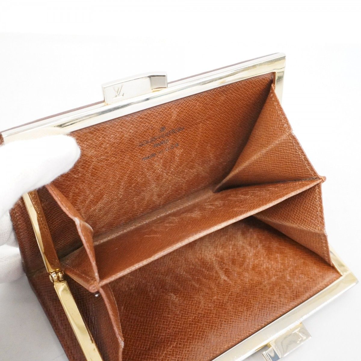 6ab0420-k】ルイヴィトン コインケース モノグラム USA限定 がま口