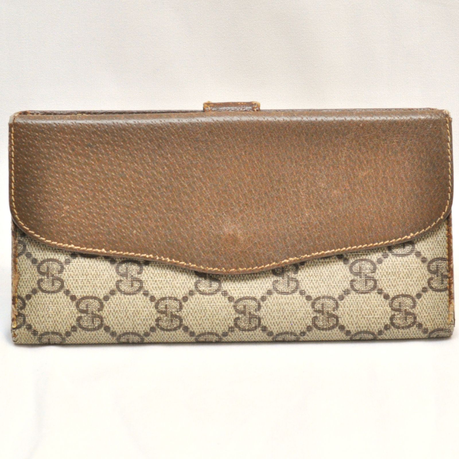 美品 ＊ GUCCI グッチ インターロッキングG レザー 長財布 ブラウン 中古・古着通販】GUCCI (グッチ) インターロッキングG長財布 ラウンド