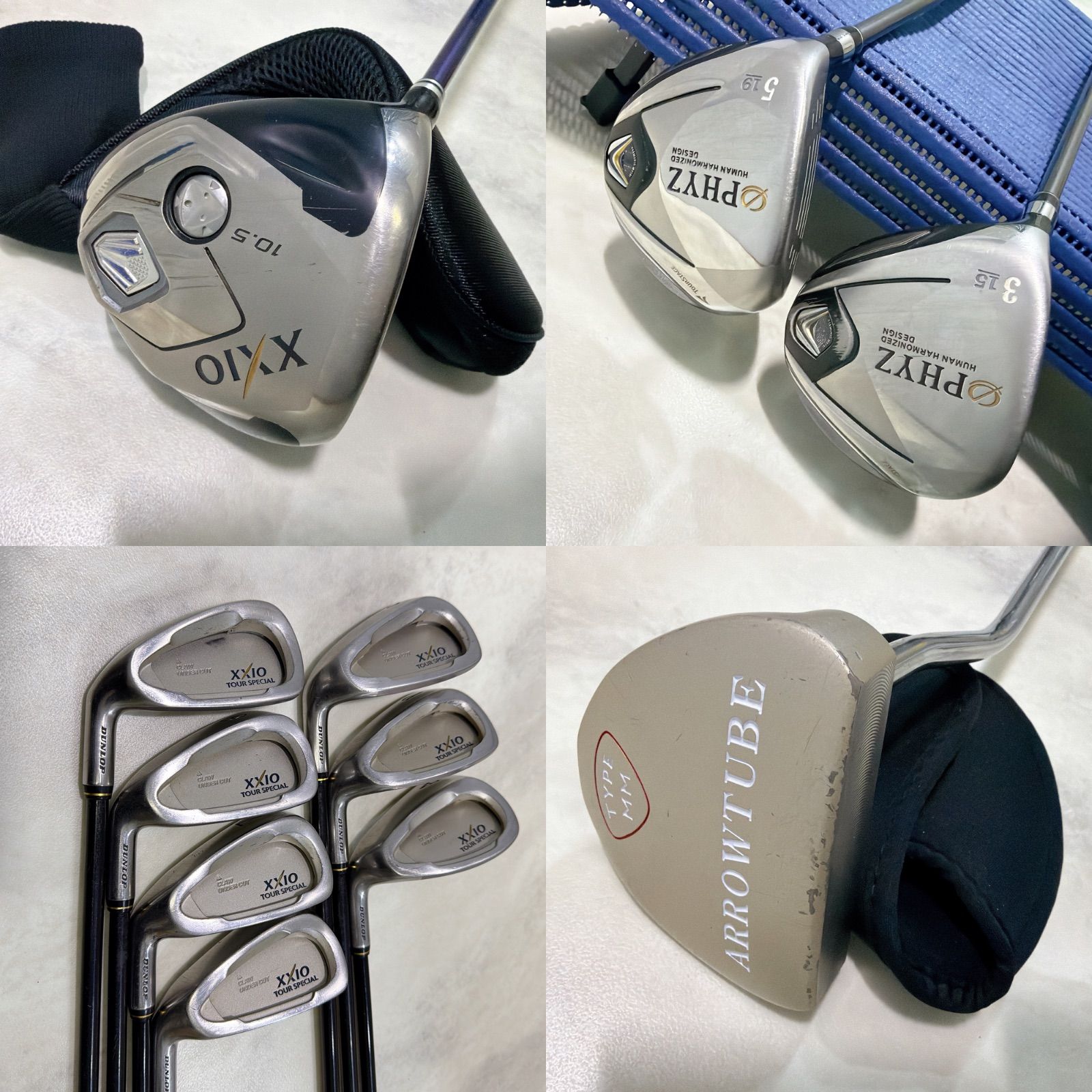 新品グリップ 新品バッグ 激レアレフティ XXIO 豪華11本 ゴルフクラブ