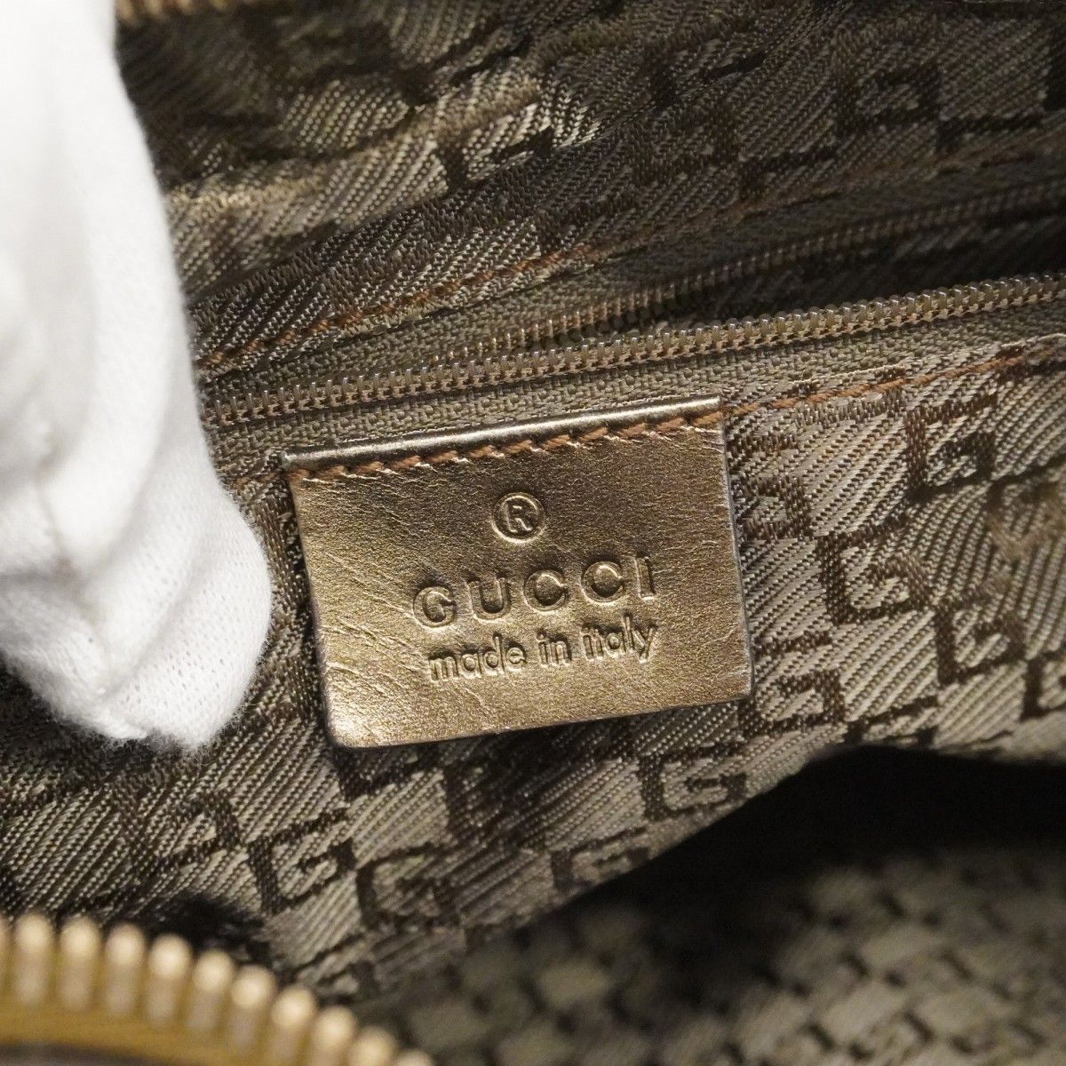 6ab0520-k】グッチ ショルダーバッグ 001 4181 キャンバス ブラウン