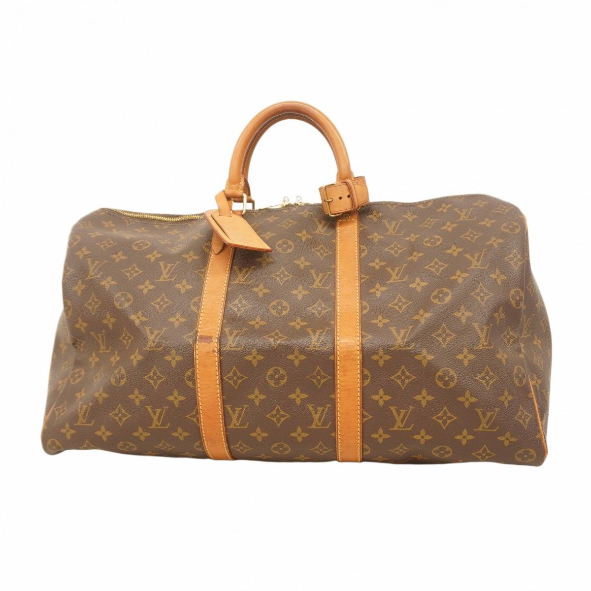 6 ab 0583 ルイヴィトン ボストンバッグ モノグラム キーポル50 M 41426 ブラウン メンズ レディース ユニセックス