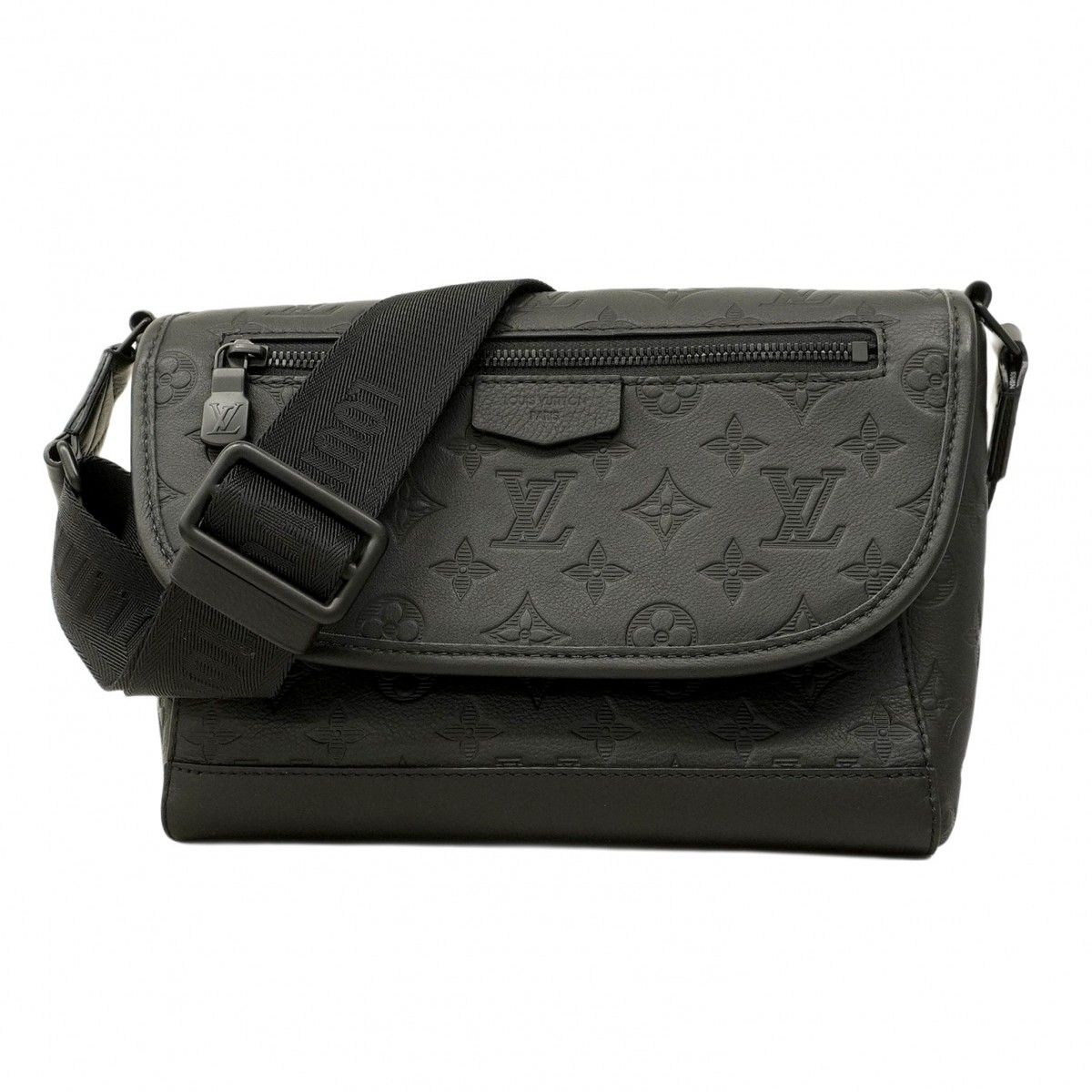 6 ab 0605 ルイヴィトン ショルダーバッグ モノグラム シャドウ パルスメッセンジャー M 14874 ブラック メンズ