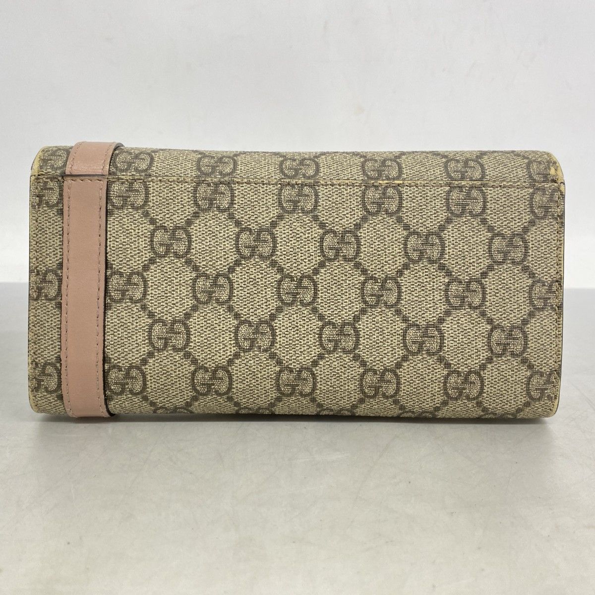 6ab0639-k】グッチ 長財布 GGスプリーム 309760 PVC ブラウン ゴールド