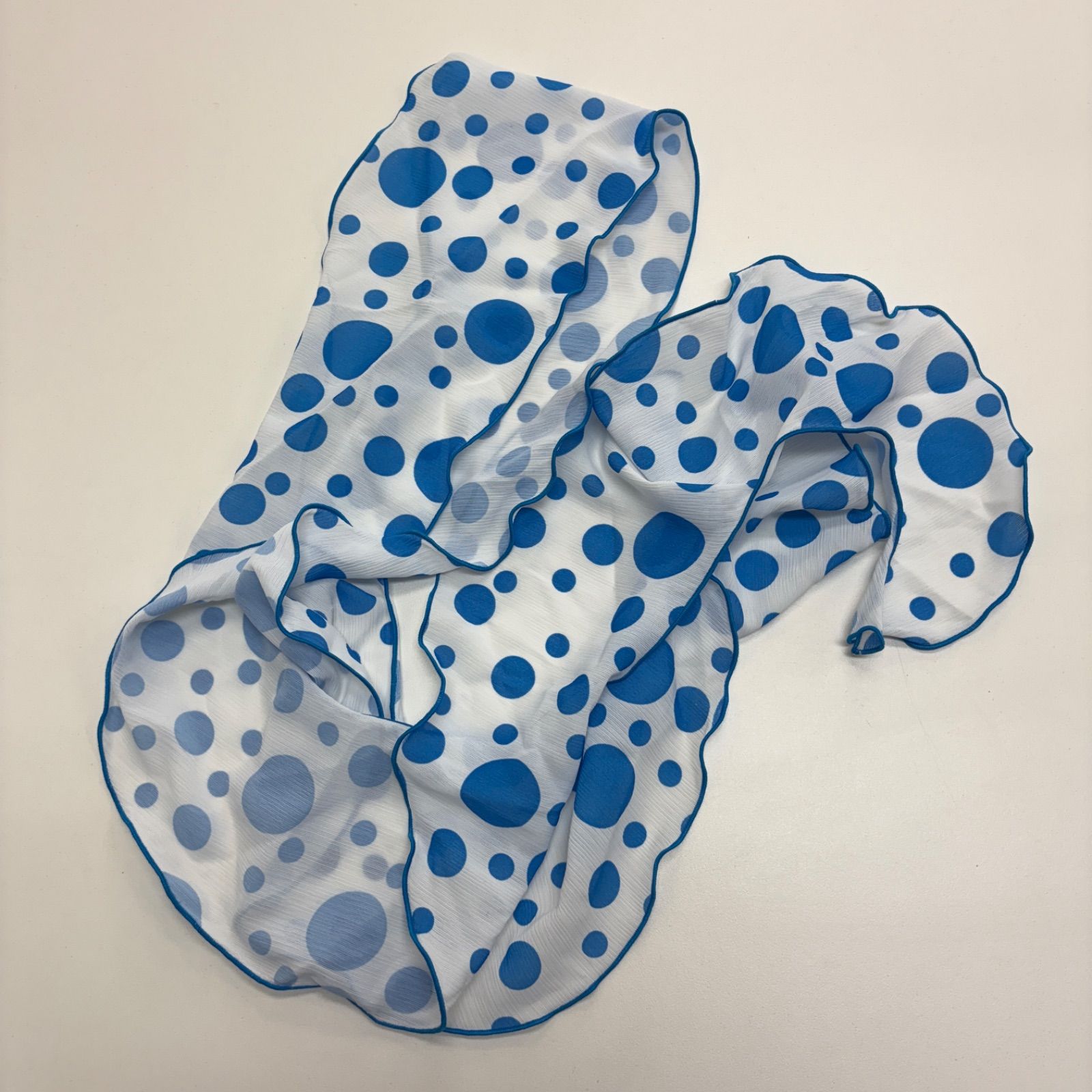 aiai】フラメンコ衣装 スカート ファルダ 水色 ドット スカーフ付き