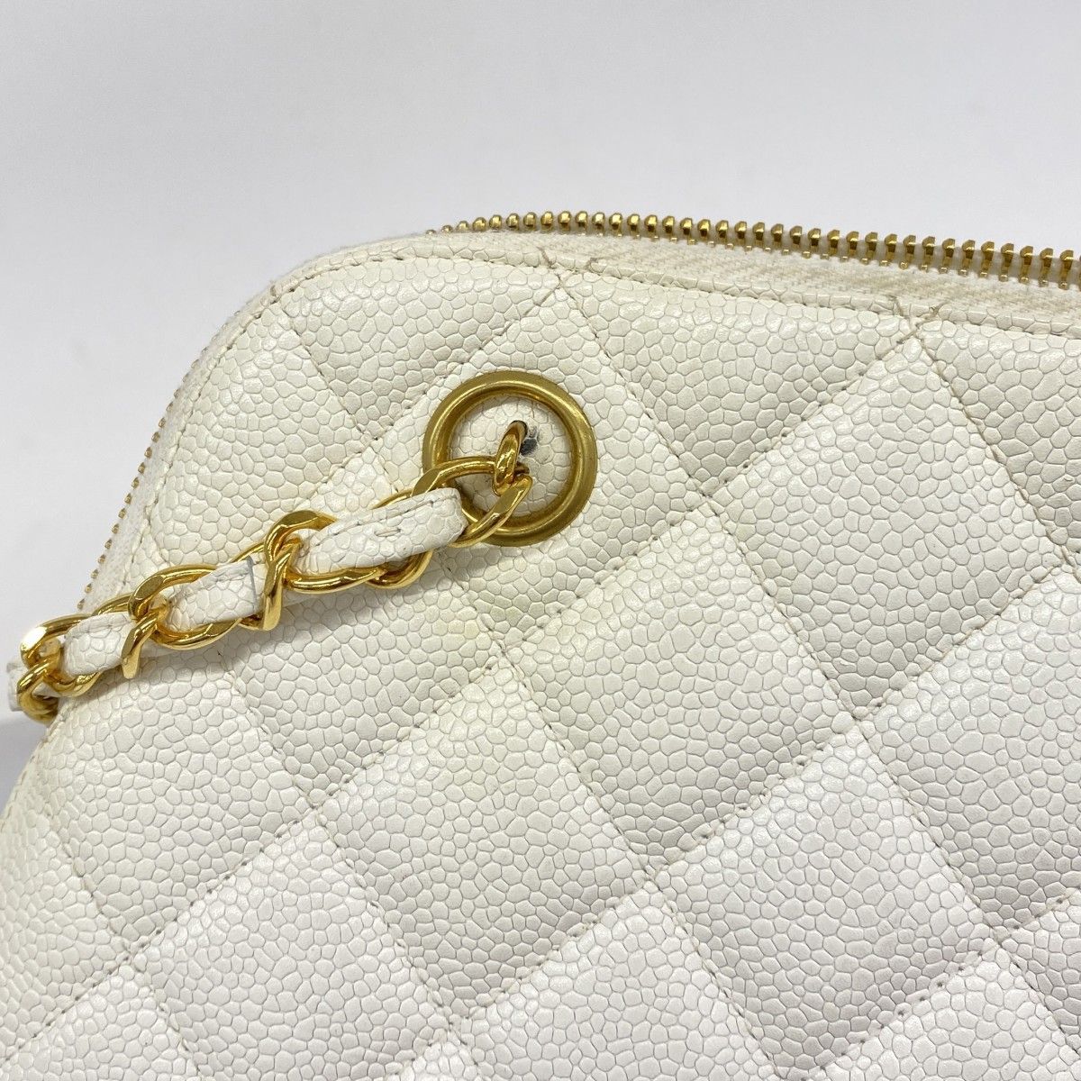 6ab0689-k】シャネル ショルダーバッグ マトラッセ キャビアスキン