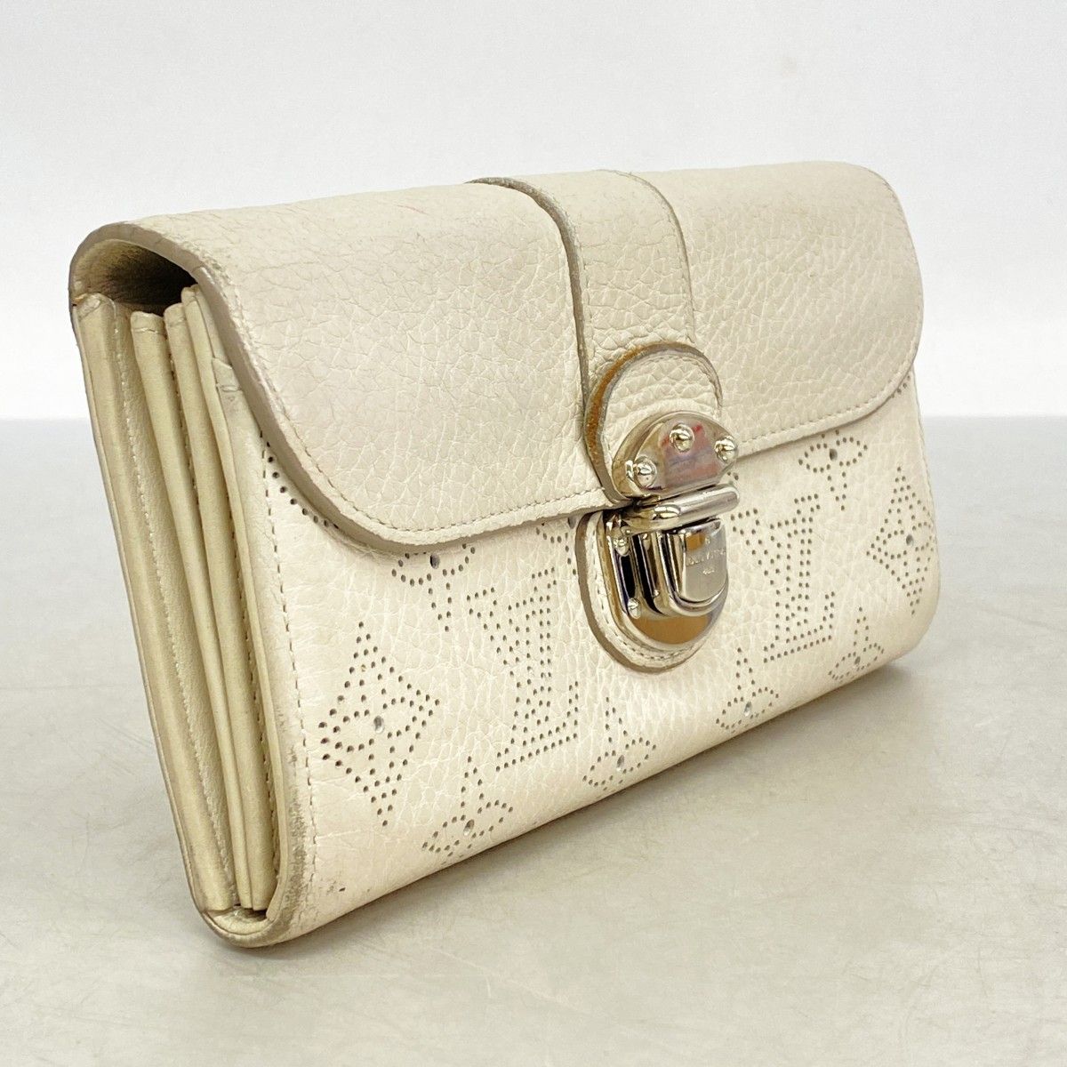 6 ab 0761-k ルイヴィトン 長財布 マヒナ ポルトフォイユアメリア M 58156 ブロン レディース