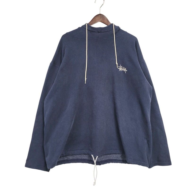 品 OLD STUSSY オールドステューシー 黒タグ MOCK NECK HOODED モックネックフードスウェットシャツ 142-260108-tt-07-izu