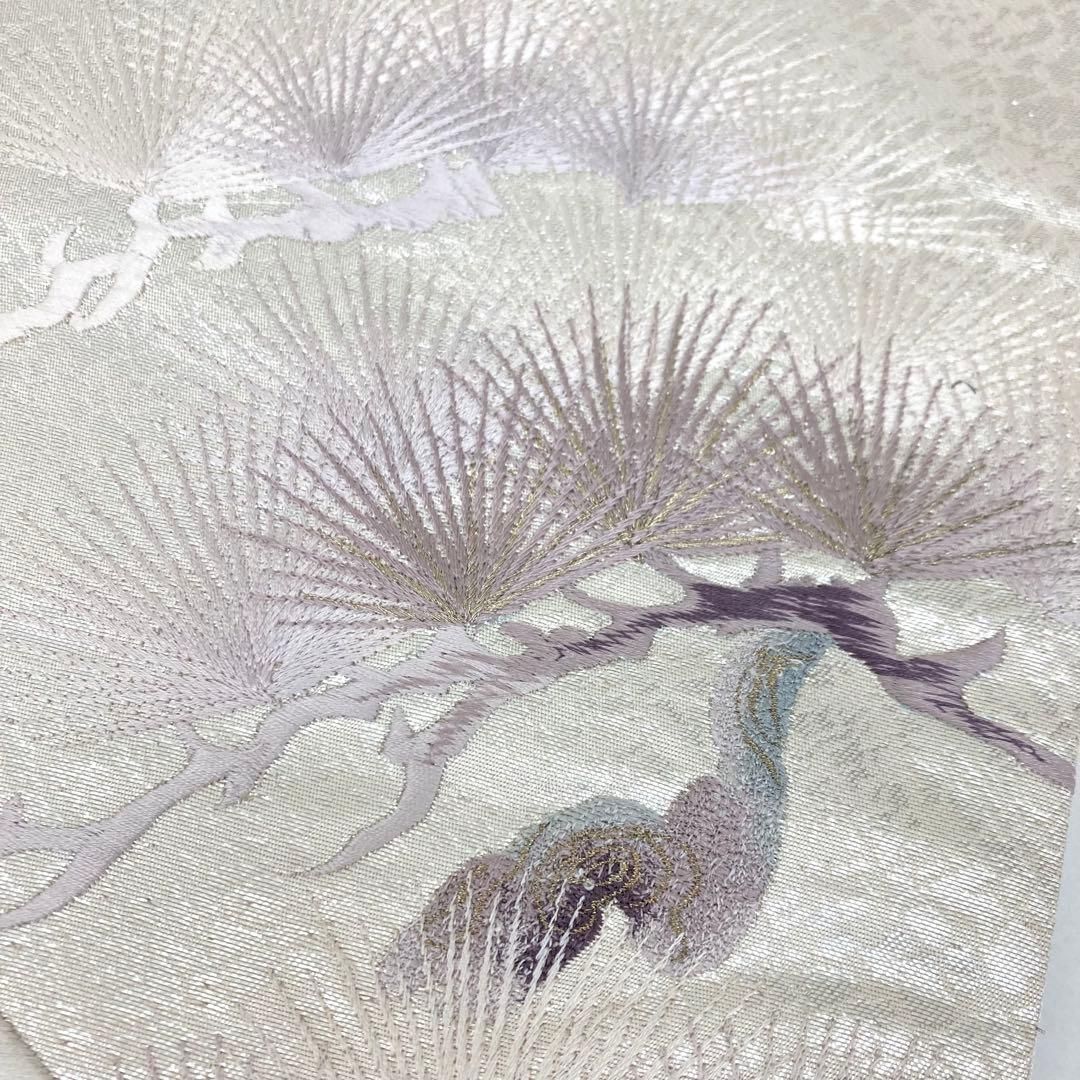  着物と帯 時流 F 241165 正絹 袋帯 鳥 刺繍 シルバー 袋帯 帯