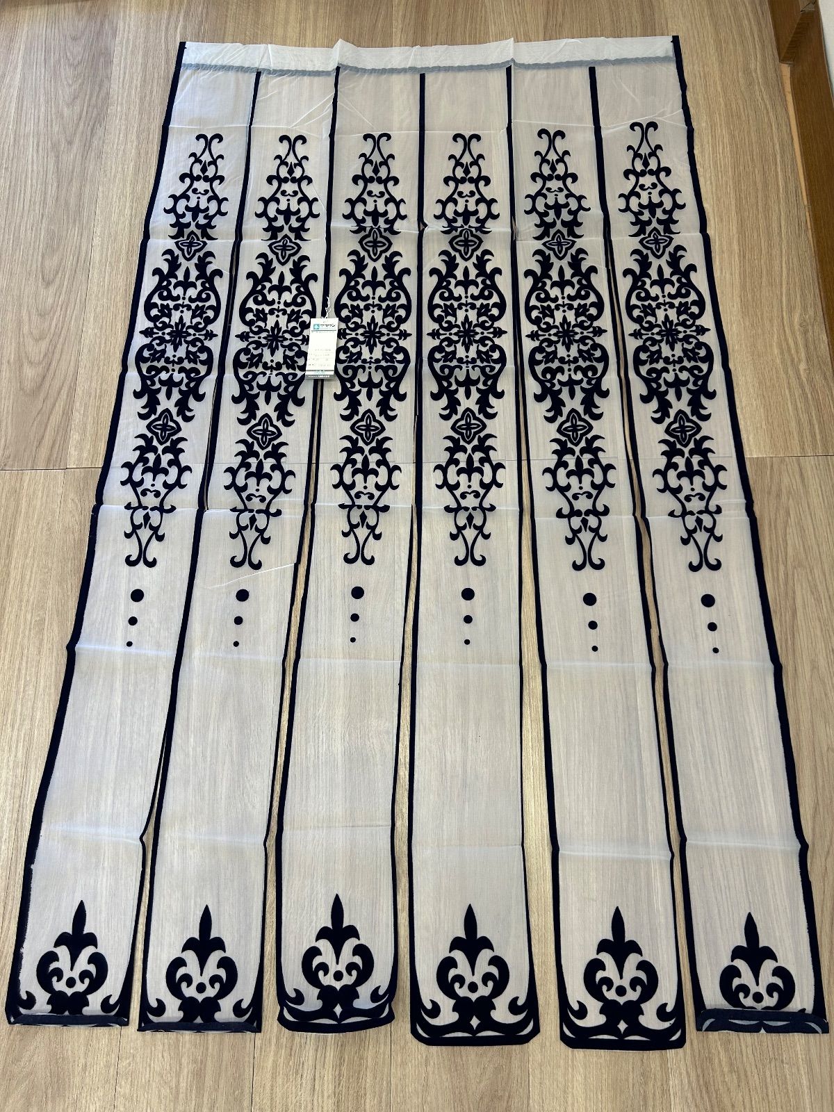 在庫処分品】唐草 のれん シースルー リバーシブル 85X145㎝ 昭和