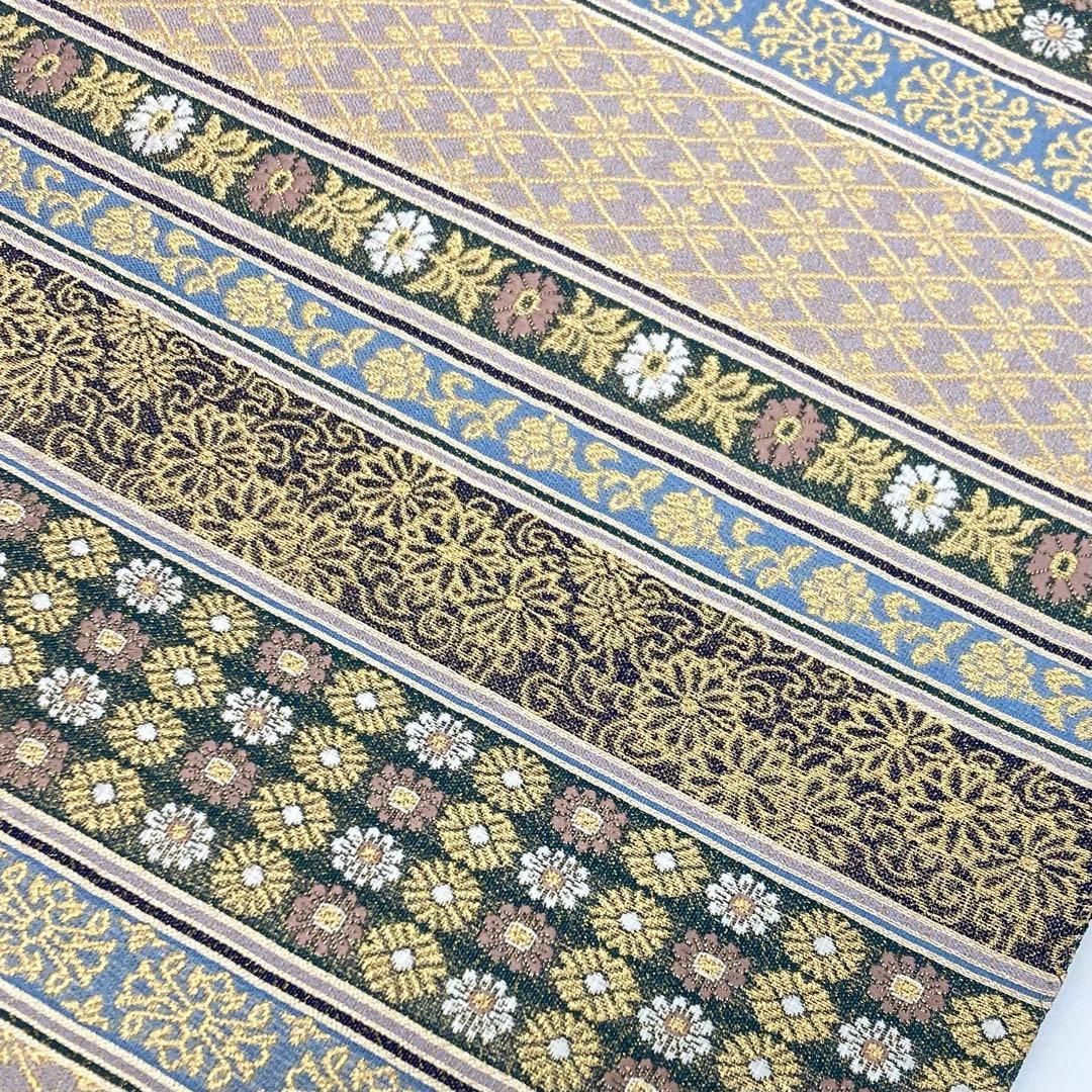  着物と帯 時流 F 241164 正絹 袋帯 花 六通 袋帯 帯