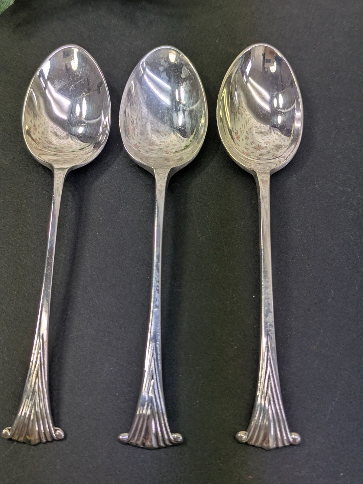 【値下げ】英国ヴィンテージ イギリススターリングシルバースプーン　5本セット スターリングシルバースプーン6本セット英国アンティーク(1924年製造