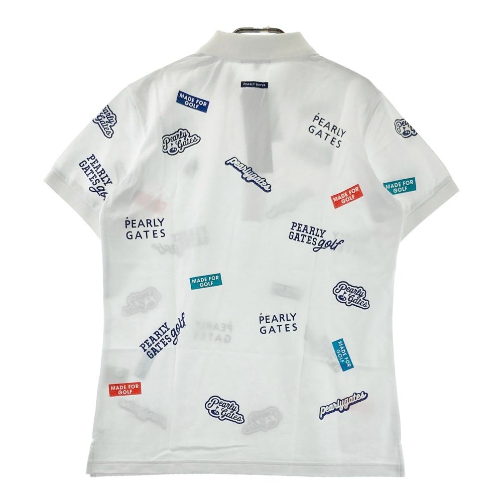 サイズ：4 PEARLY GATES パーリーゲイツ 半袖ポロシャツ ロゴ総柄