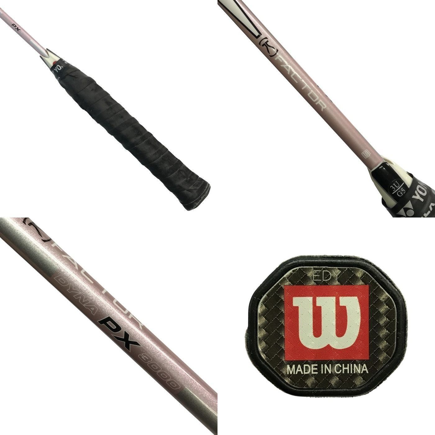 Wilson ウィルソン バドミントン ラケット (K)AROPHITE BLACK ピンク