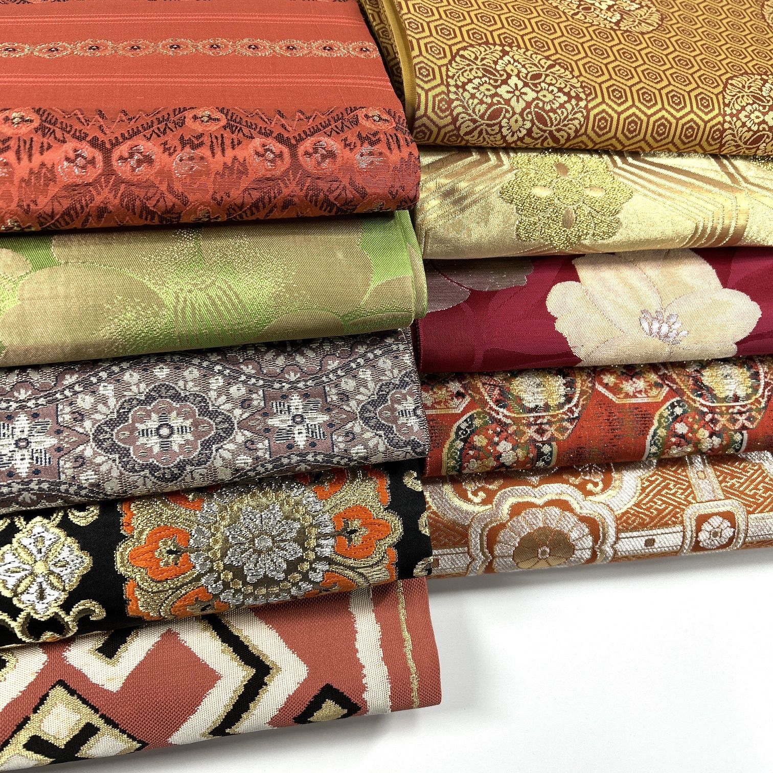 名古屋帯 10枚 正絹 帯まとめ売り 同梱購入歓迎 リメイク用 着付け練習