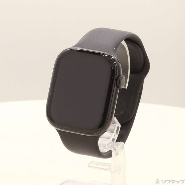 〔 品〕 Apple Watch Series 10 GPS 46 mm ジェットブラックアルミニウムケース ブラックスポーツバンド 371