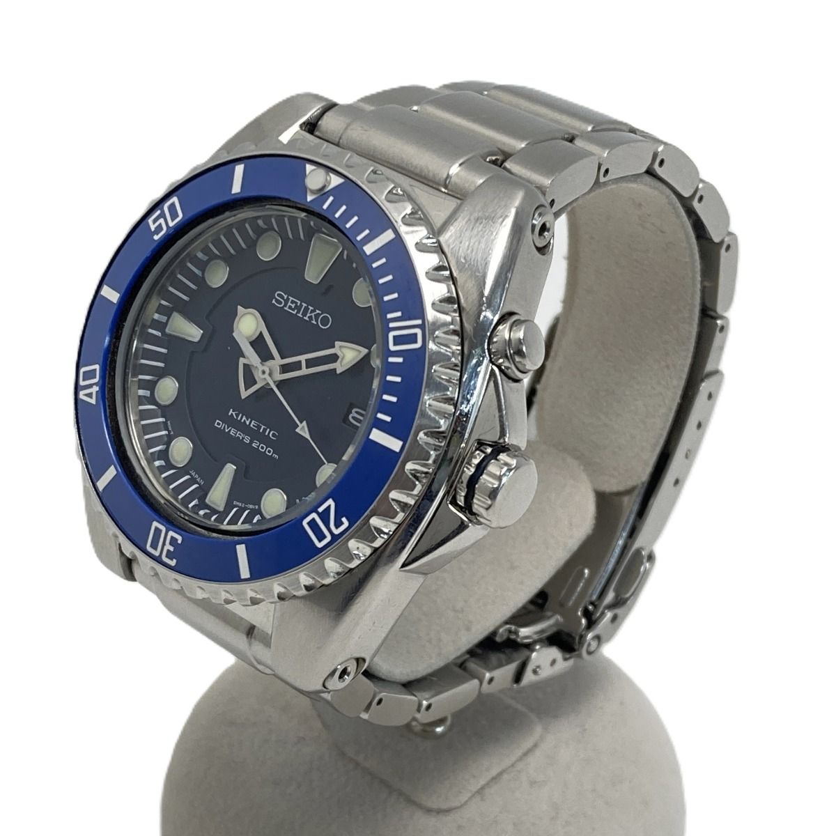 SEIKO セイコー キネティック ダイバー200m 5M62-0BL0 ブルー メンズ