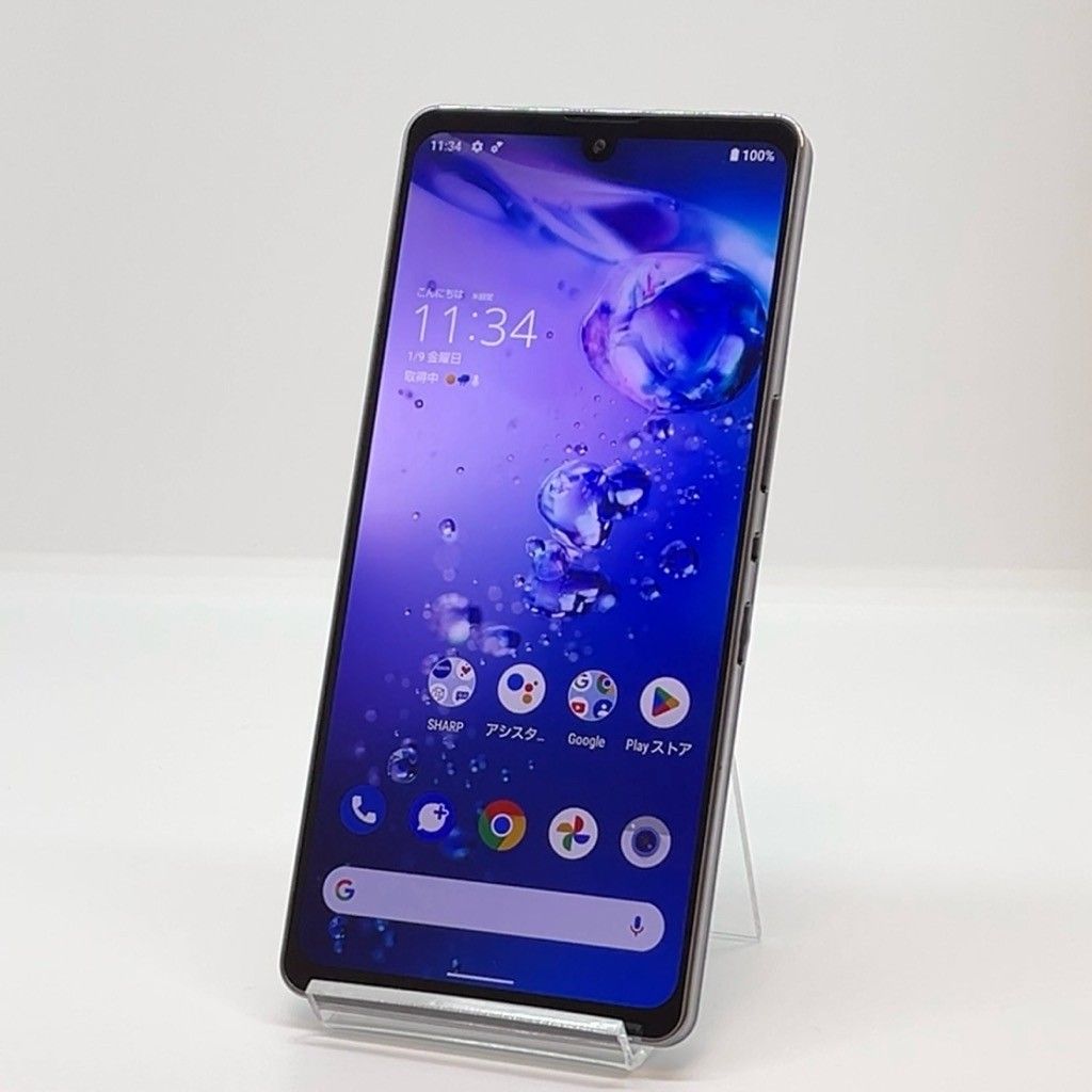 中古】AQUOS zero6 SHG04 au SIMフリー 128GB／8GB ブラック スマホ